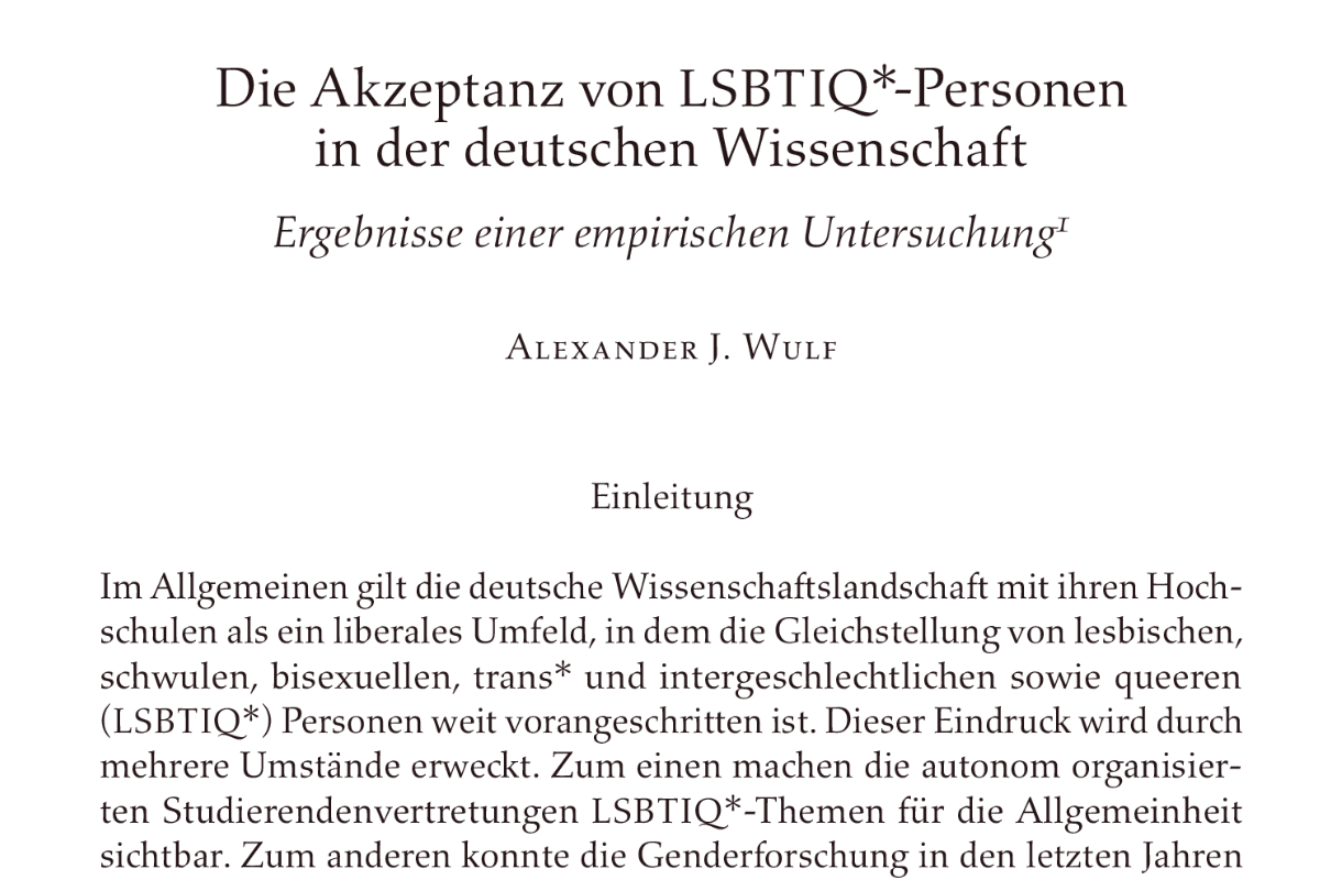 Ausschnita us Seite 1 des Fachaufsatzes 