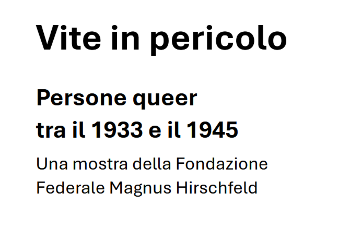 Titelseite der italienischen Ausstellungstexte 