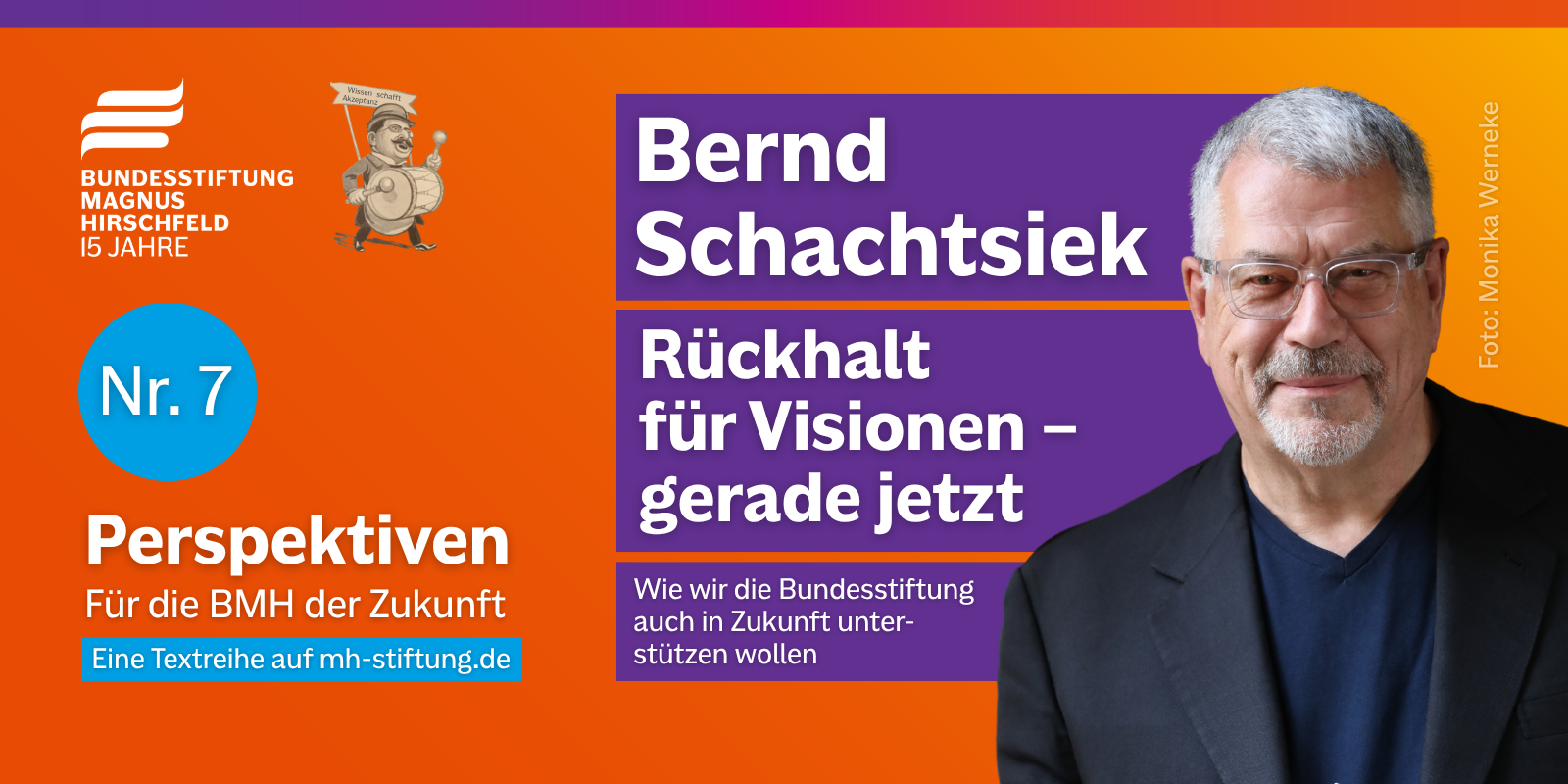 Textgrafik mit farbigem Hintergrund. Text: 
