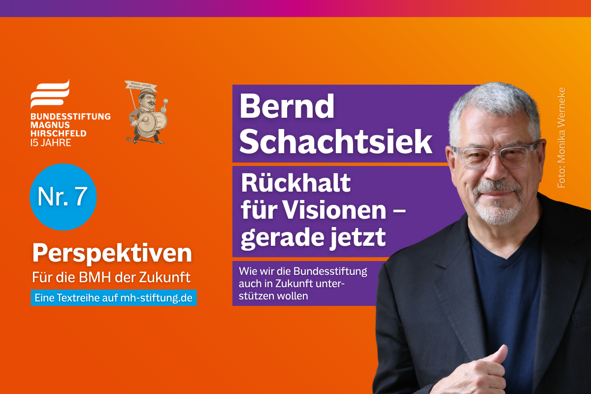Textgrafik mit farbigem Hintergrund. Text: 