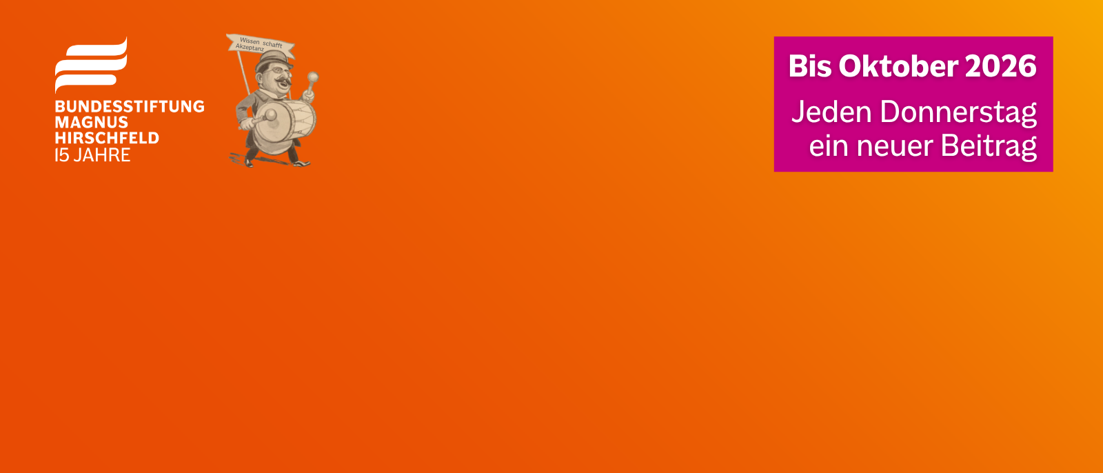Textgrafik mit farbigem Hintergrund. Text: 