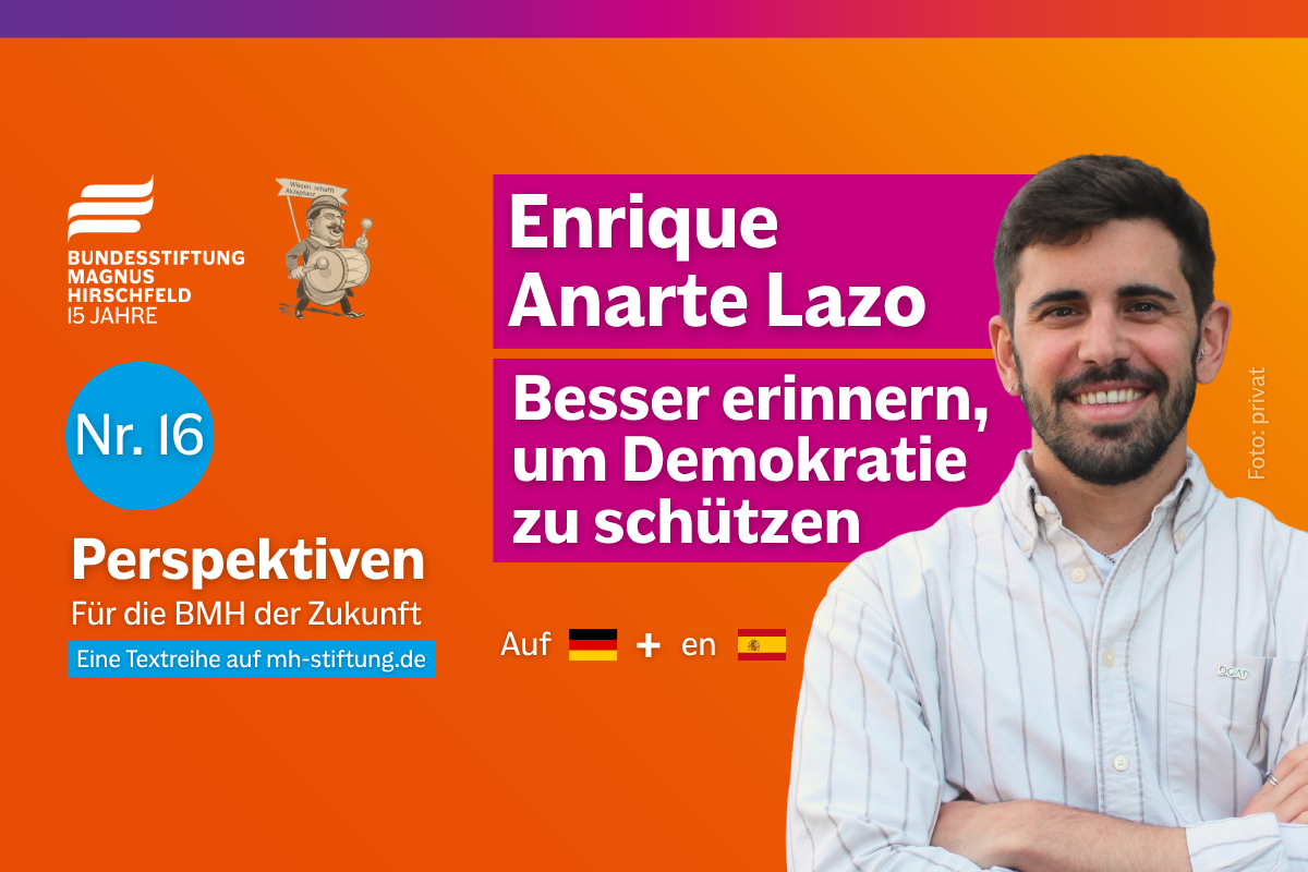 Textgrafik mit farbigem Hintergrund. Text: 