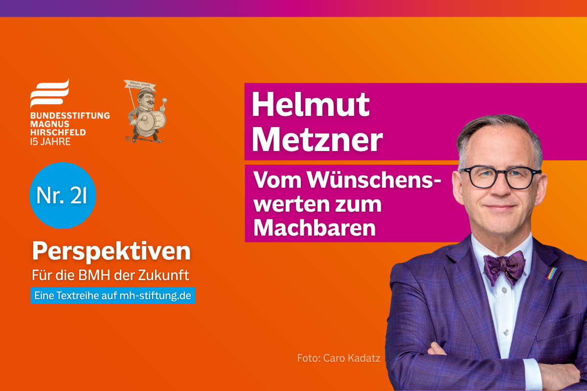 Textgrafik mit farbigem Hintergrund. Text: 
