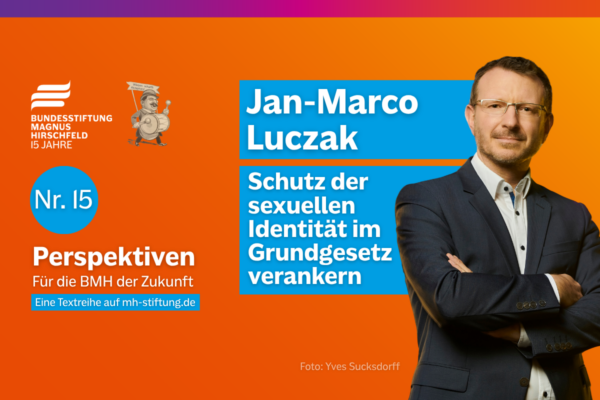 Textgrafik mit farbigem Hintergrund. Text: 