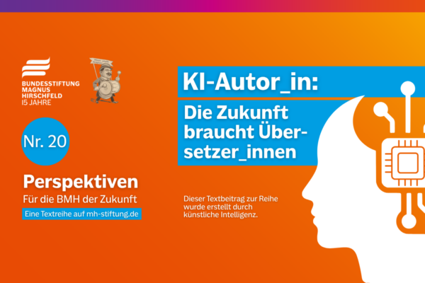Textgrafik mit farbigem Hintergrund. Text: 