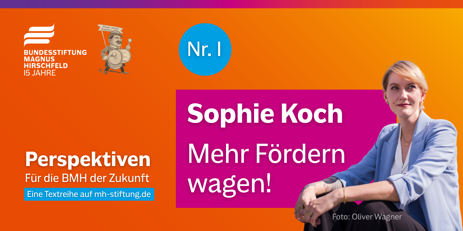 Textgrafik mit farbigem Hintergrund. Text: 