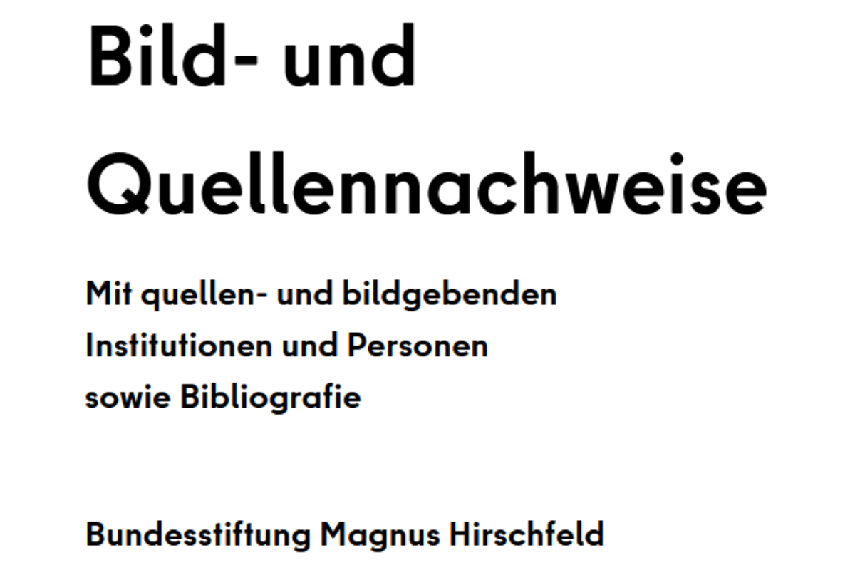 Titelseite der Bild- und Quellennachweise zur Ausstellung gefährdet leben