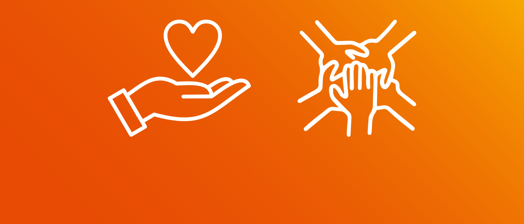 Zwei Symbolbilder für Spenden