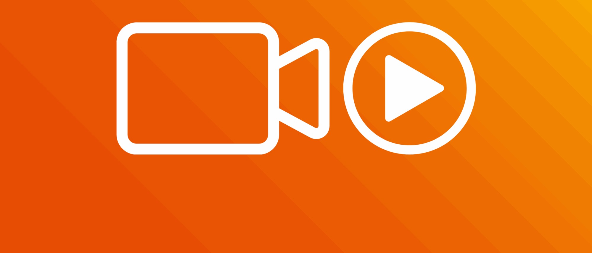 Symbolbilder für Kamera und Onlinevideo