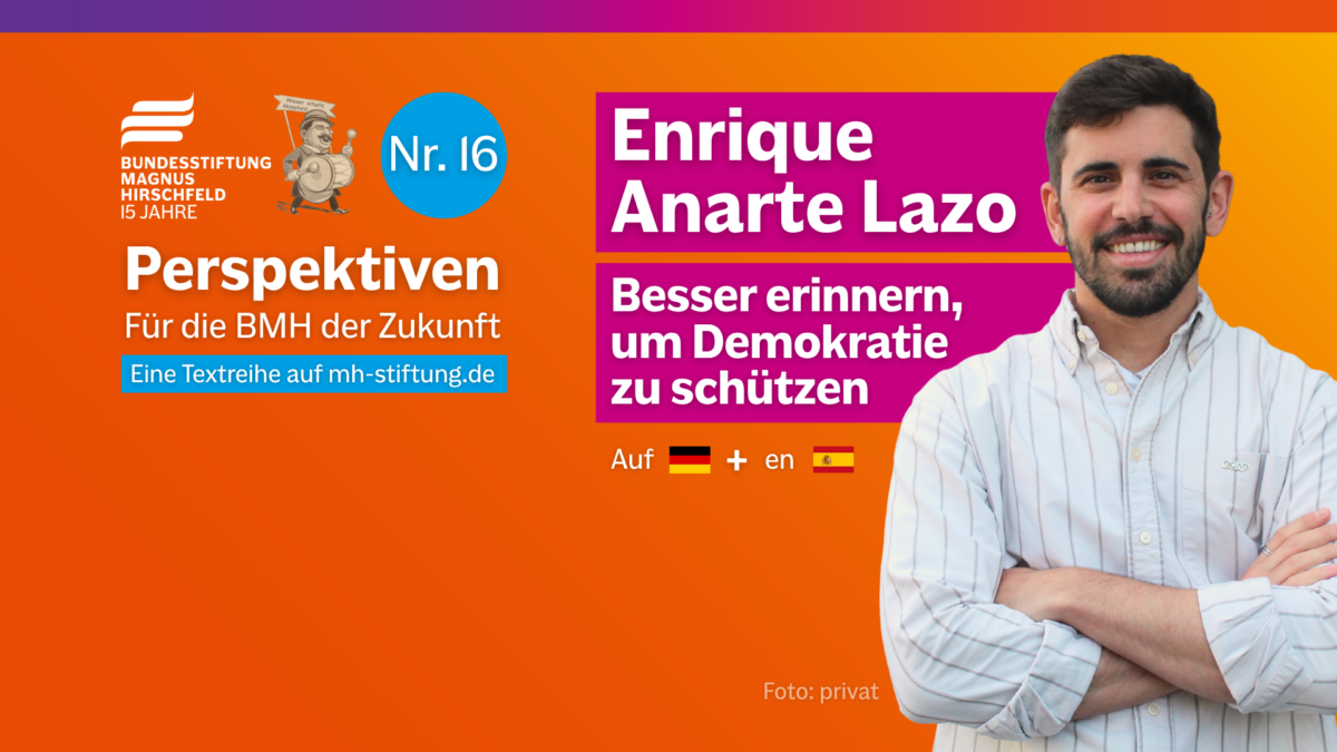 Textgrafik mit farbigem Hintergrund. Text: 