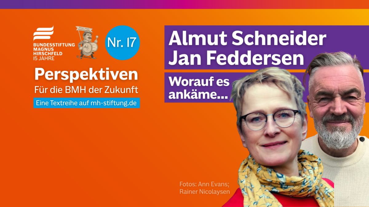 Textgrafik mit farbigem Hintergrund. Text: 