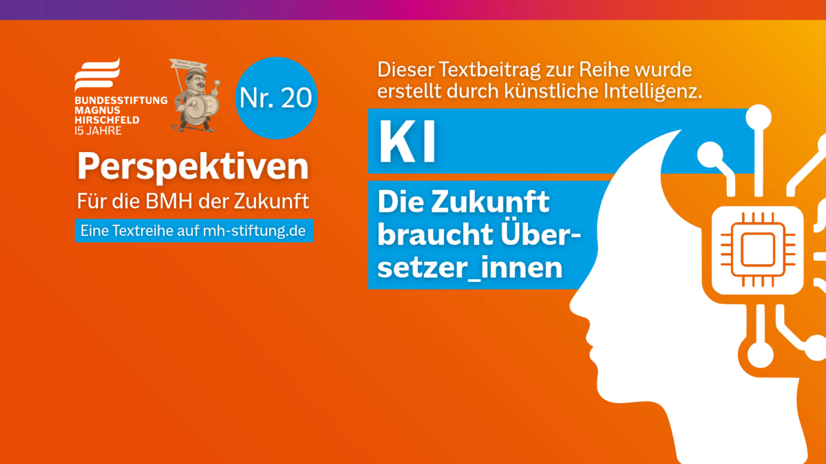 Textgrafik mit farbigem Hintergrund. Text: 