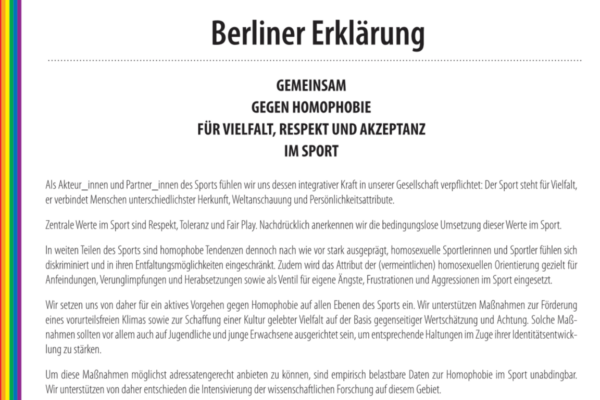Titelseite der Berliner Erklärung 