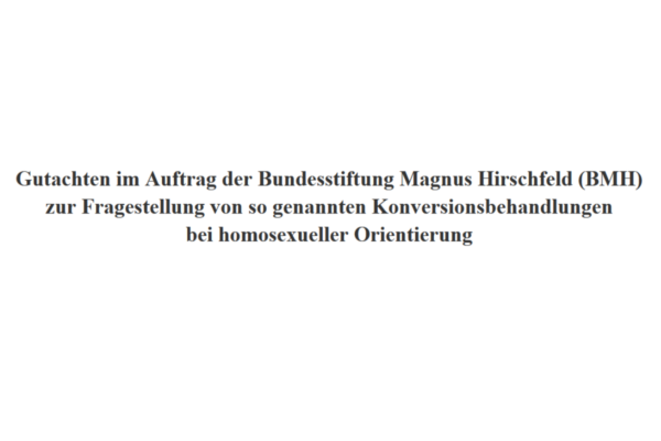Screenshot des Kurzgutachtens “Zur Fragestellung von sogenannten Konversionsbehandlungen bei homosexueller Orientierung” von Prof. Dr. med. Peer Briken.