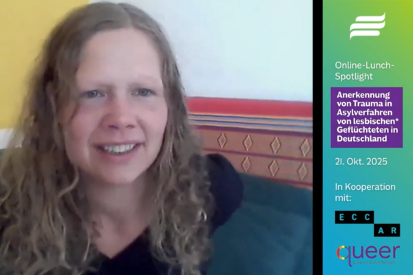 Screenshot des Videos “Online-Lunch-Spotlight: Anerkennung von Trauma in Asylverfahren
