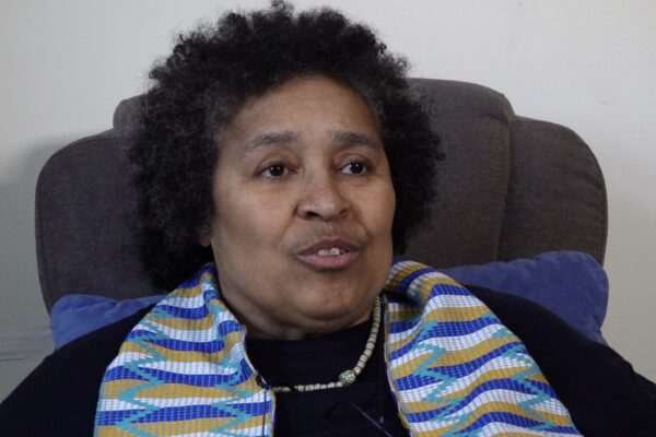 Screenshot aus dem Videointerview mit Katharina Oguntoye
