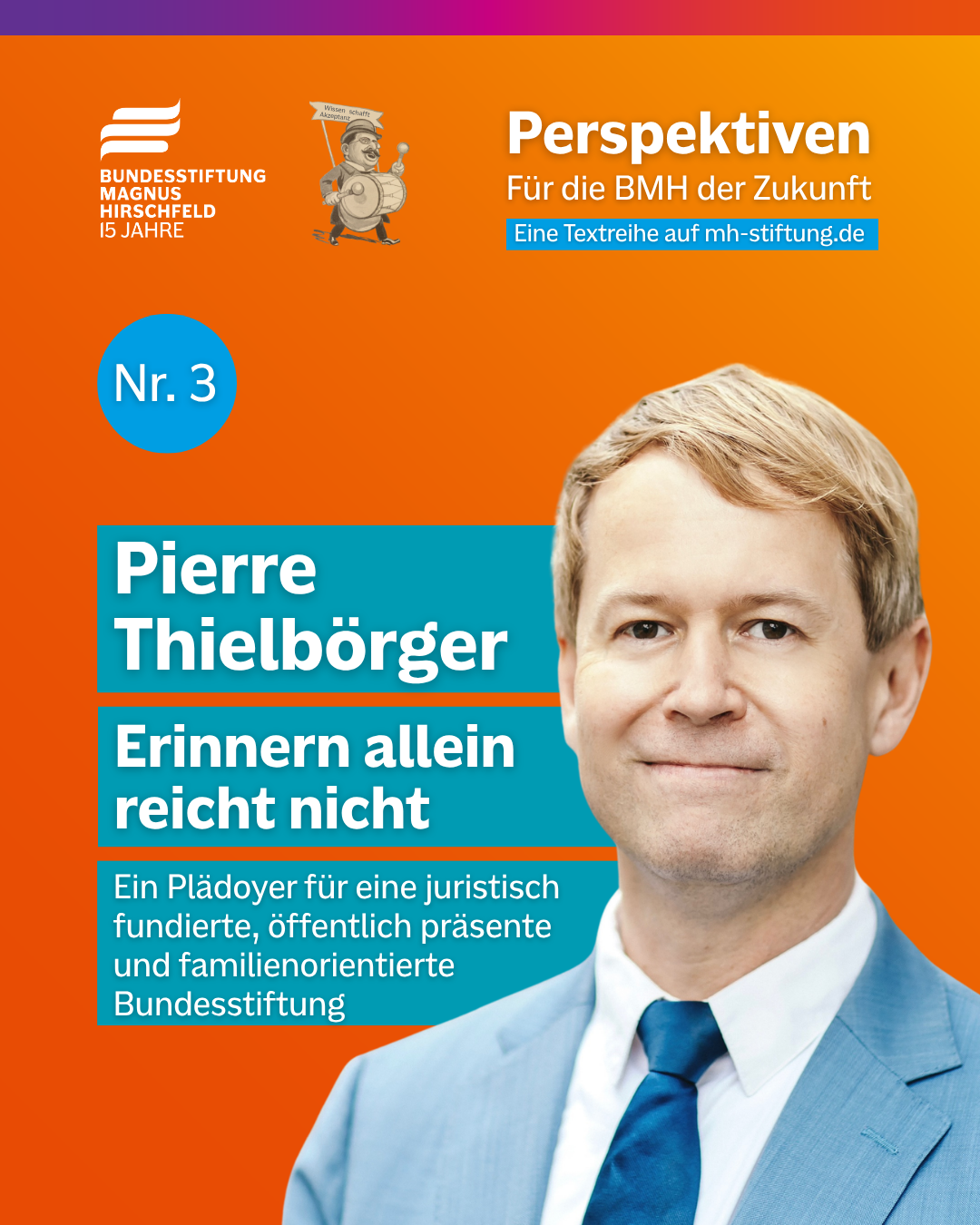 Textgrafik mit farbigem Hintergrund. Text: 